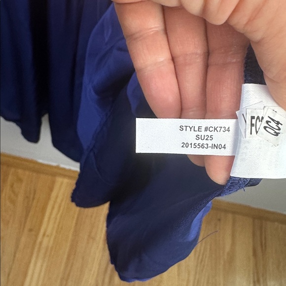 NEW J. Crew Smocked Midi Dress Blue Medium Flowy Adjustable Straps Fit & Flare - Picture 14 of 16